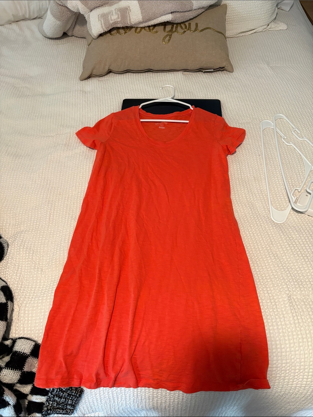 Bright orange Short Sleeve T-Shirt Dress